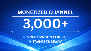 YouTube Channel – 3,000+ Subscribers (Monetization Eligible)