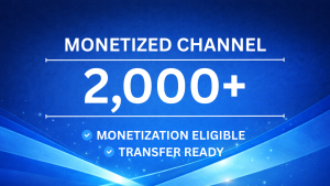 YouTube Channel – 2,000+ Subscribers (Monetization Eligible)