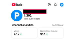 YouTube Channel – 1,000+ Subscribers (Monetization Eligible)